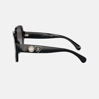Charm-embellished Square Frame Sunglasses
