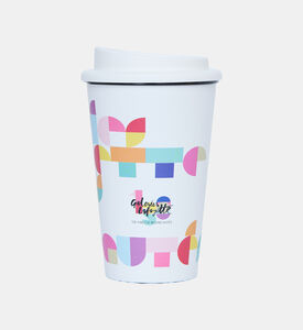 Geometric-print Insulated Travel Mug