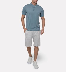 Corneliani Three-button Placket Slim-fit Polo Shirt, Model View