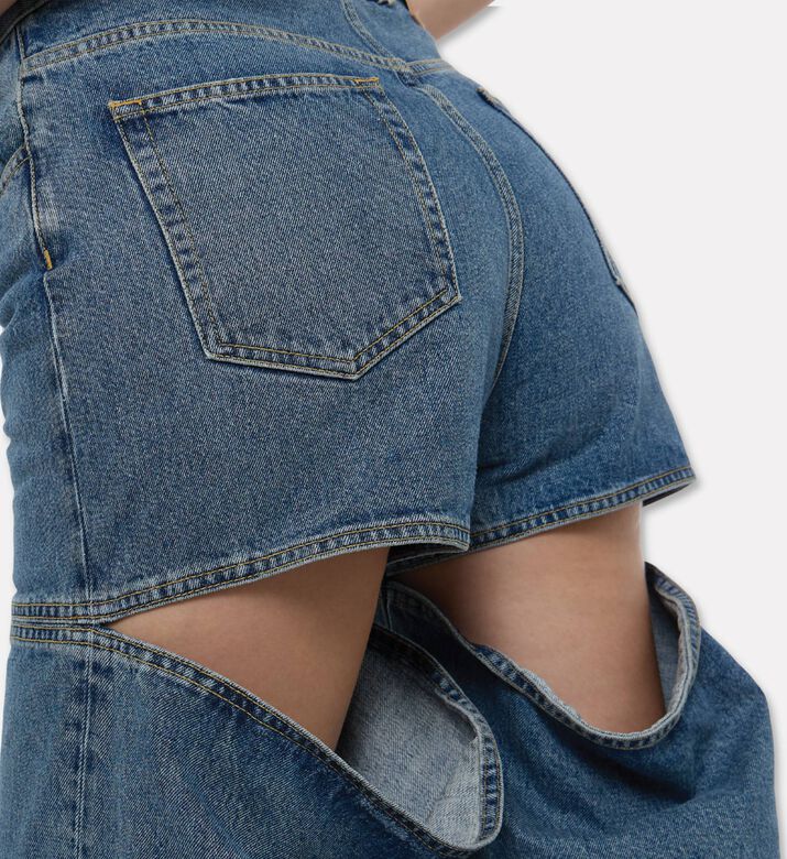 The Attico Side Cut-out Denim Pants, Model View