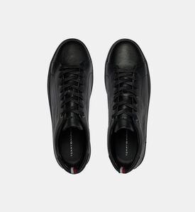 حذاء رياضي فاخر جلد بملمس حُبيبي بنعل كابسول