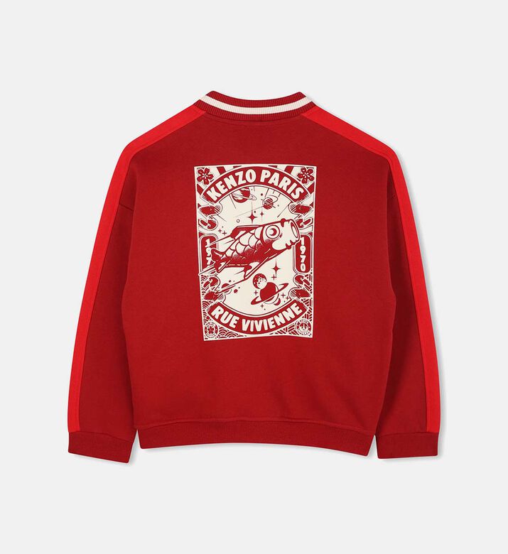 Cotton Graphic-print Fleece Cardigan