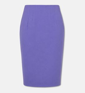Luisa Spagnoli Structured Pencil Skirt, Purple, 46, Packshot View