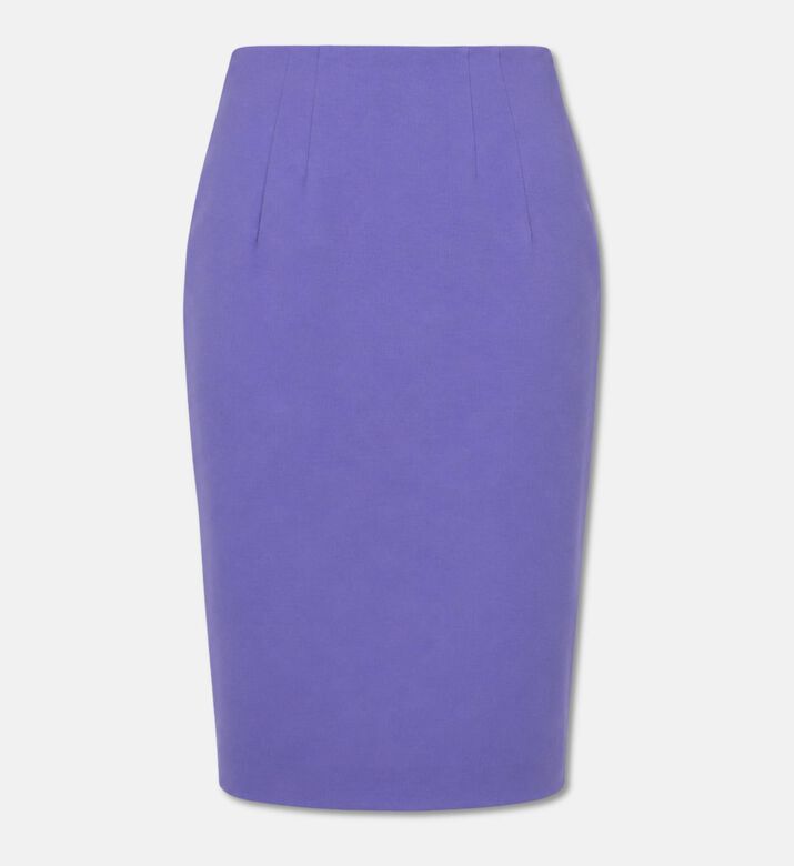 Luisa Spagnoli Structured Pencil Skirt, Purple, 46, Packshot View