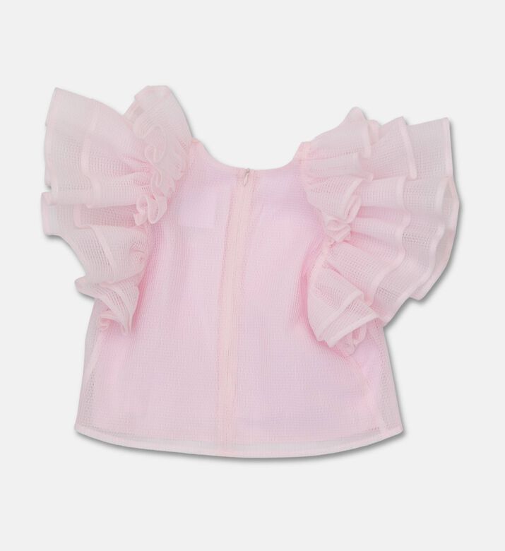 Poca and Poca Oversized Mesh Ruffled Top, Packshot View