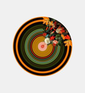 Qeeboo Glitch Polyester Round Carpet, Packshot View