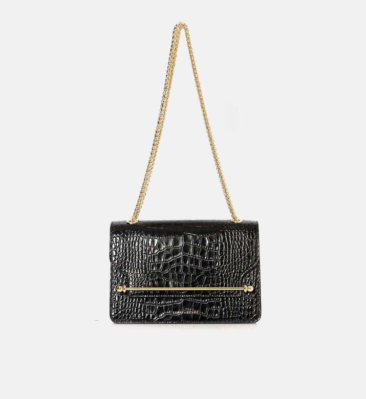 Strathberry Croc-embossed Leather Shoulder Bag, Packshot View