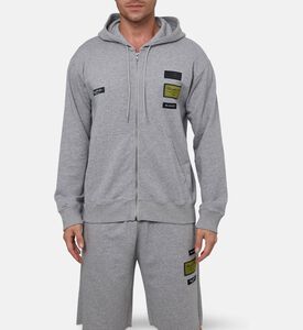 MM6 Label Patch Long-sleeve Sweatshirt, Model View