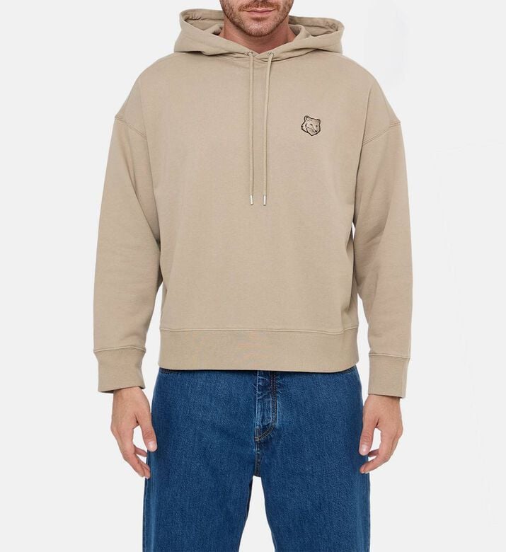 Maison Kitsune Oversized Long-sleeve Hooded Sweatshirt, Model View Maison Kitsune Oversized Long-sleeve Hooded Sweatshirt, Model View