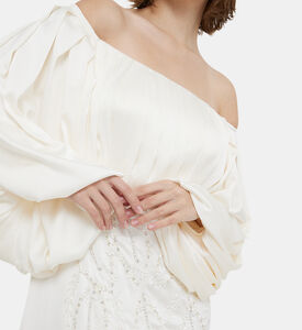 Leaves-design Bustier Gown