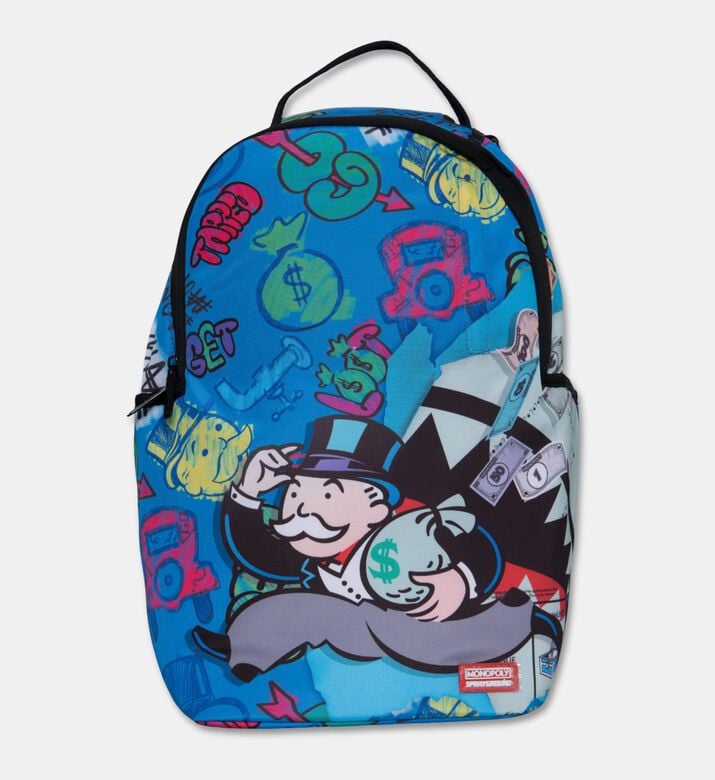 Sprayground Monopoly Blue Tear Backpack, Packshot View