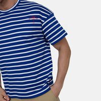 Cotton Stripped Crewneck T-shirt