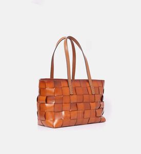 Dragon Diffusion Japan Handwoven Leather Tote Bag, Light-brown, Packshot View