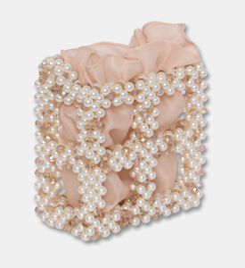 0711 Tbilisi Beaded Bucket Evening Bag, Champagne, Packshot View