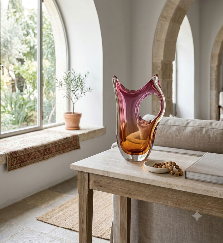 Thun Lalira Pink Ombre Vase, Packshot View