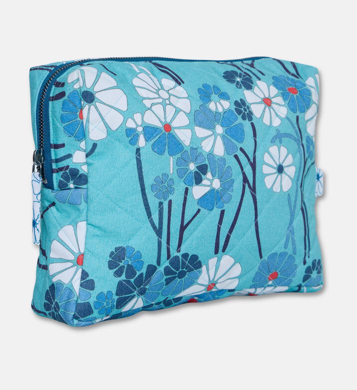 Karma on the Rocks Kiku Aqua Cotton Medium Pouch, Packshot View