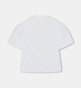 Puffy Sleeves Print Cotton T-shirt Puffy Sleeves Print Cotton T-shirt