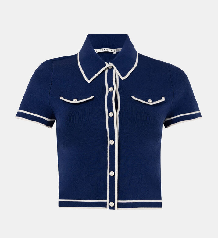 Marlena Button-up Fitted Polo Marlena Button-up Fitted Polo