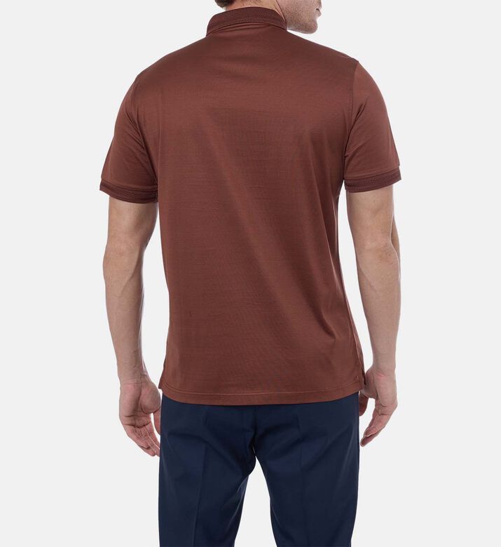 قميص بولو قصير الأكمام بقصة عادية