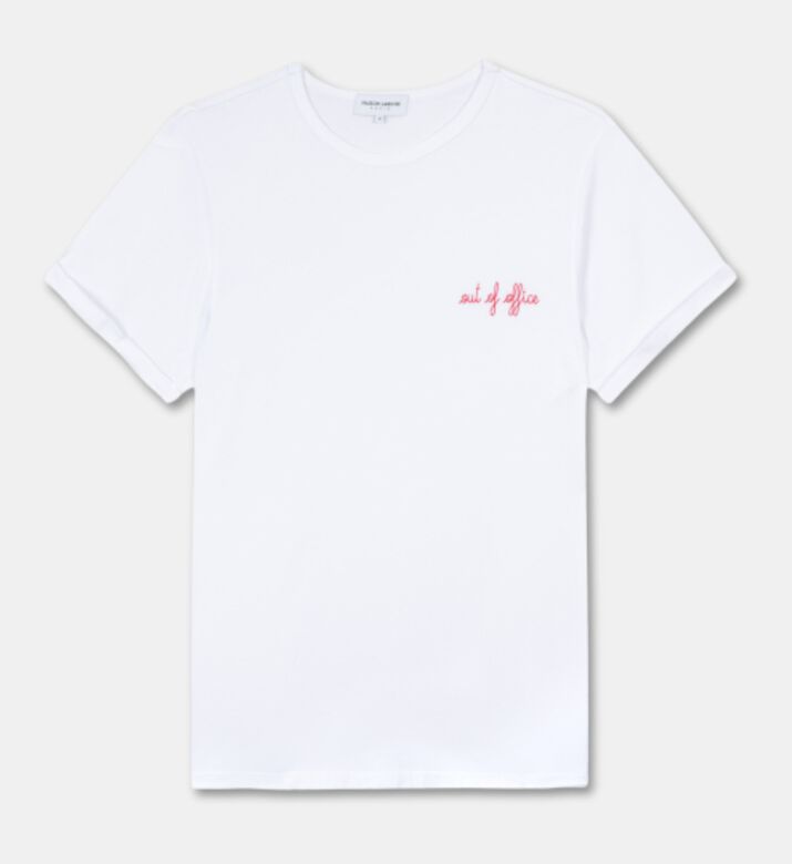 Maison Labiche Poitou Out Of Office Embroidered T-shirt, Packshot View
