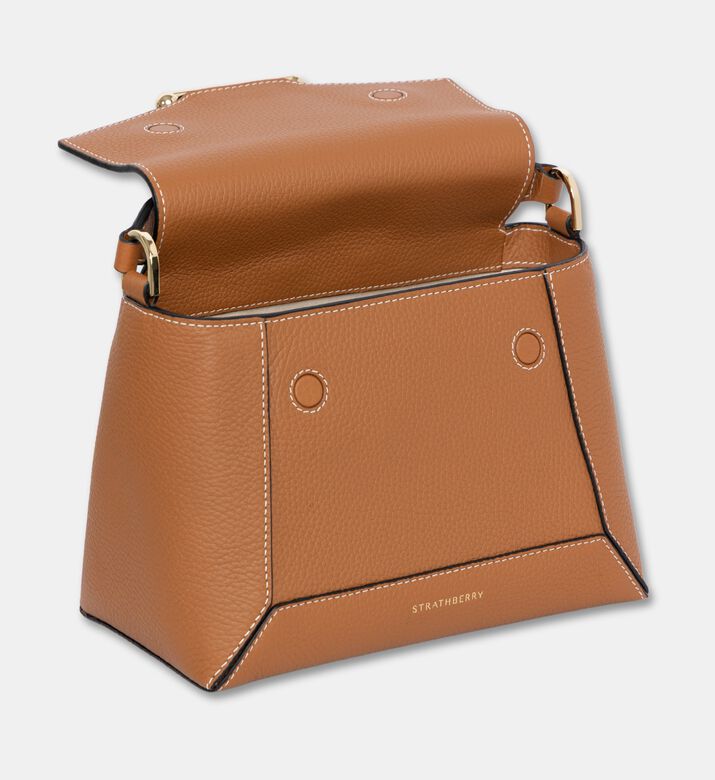 Strathberry Mosaic Top Handle Handbag, Brown, Packshot View