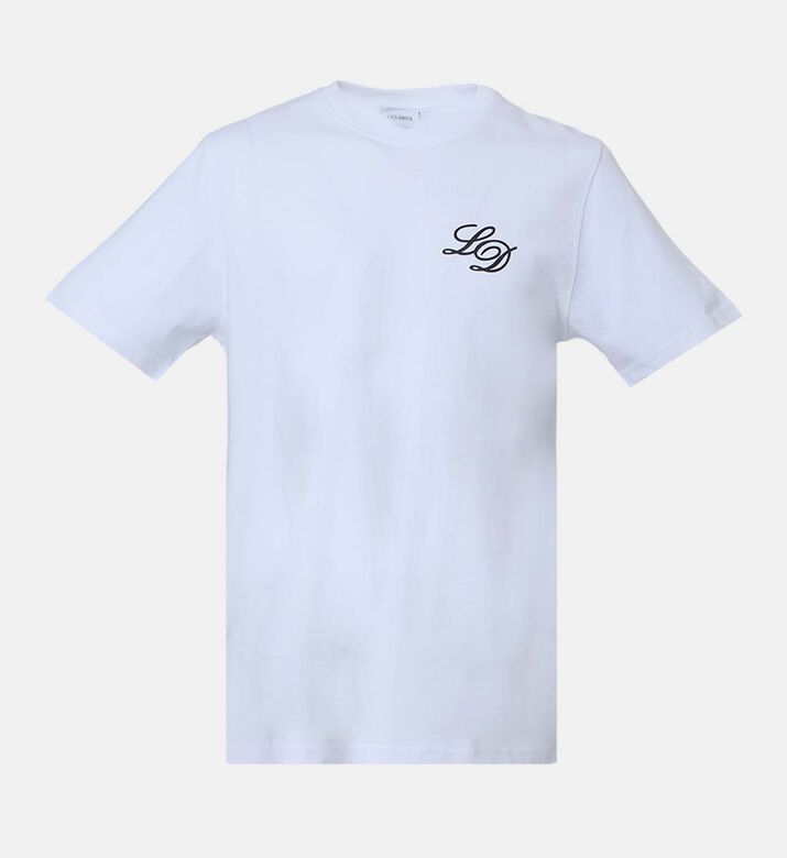 تيشيرت قصير الأكمام بياقة دائرية