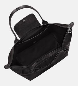 Longchamp Foldable Nylon Top-handle Tote Bag, Black, Packshot View