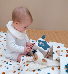 Organic 3-pack Ruffle Bib - Wheat