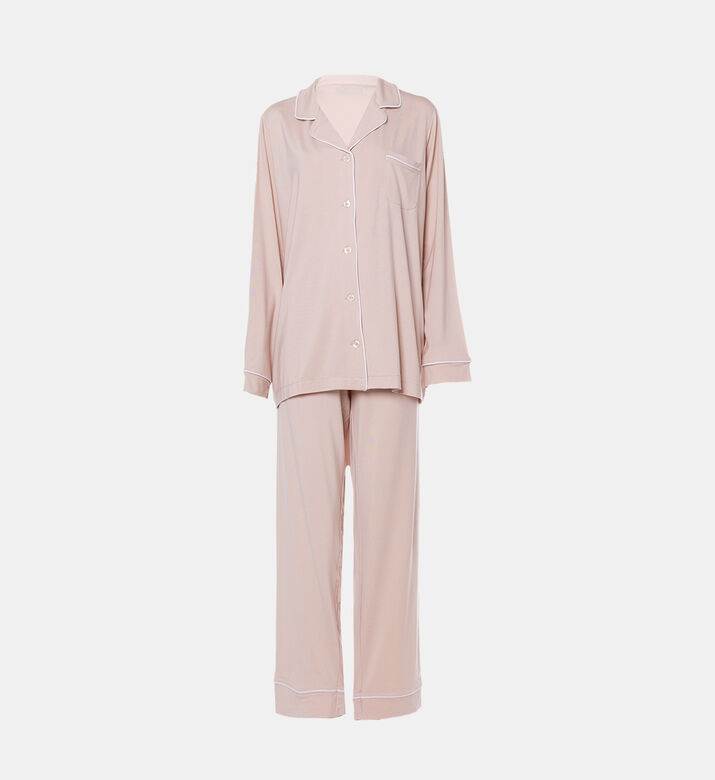 Button Closure Long-sleeve Pajama