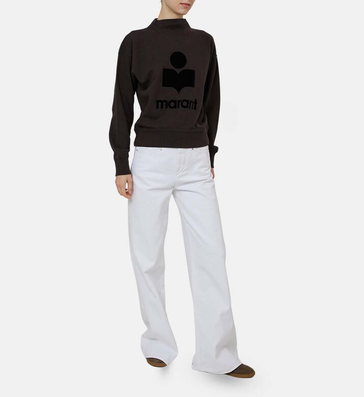 Moby Stand-up Collar Logo Sweatshirt
