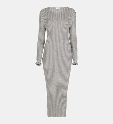 Lurex Cote Ribbed Midi Dress