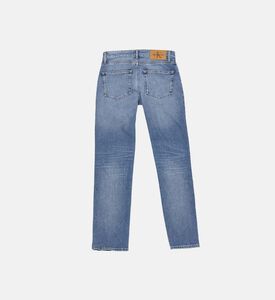 Light Wash Button Closure Pants