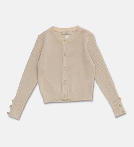 Michael Kors Metallic Buttoned Cropped Cardigan, Packshot View