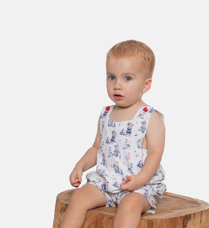 Damien Cotton All-over Print Dungaree