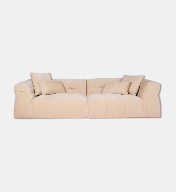 Home Deco and More Casual Wide Track Arms Sofa, Beige, Packshot View