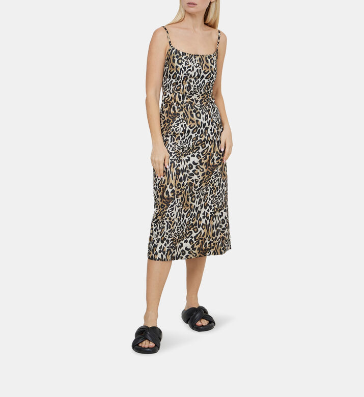 Printed Duchesse Sheath Midi Dress Printed Duchesse Sheath Midi Dress