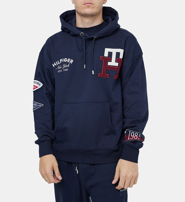 Icons Multi Badge Back Logo Hoodie Icons Multi Badge Back Logo Hoodie