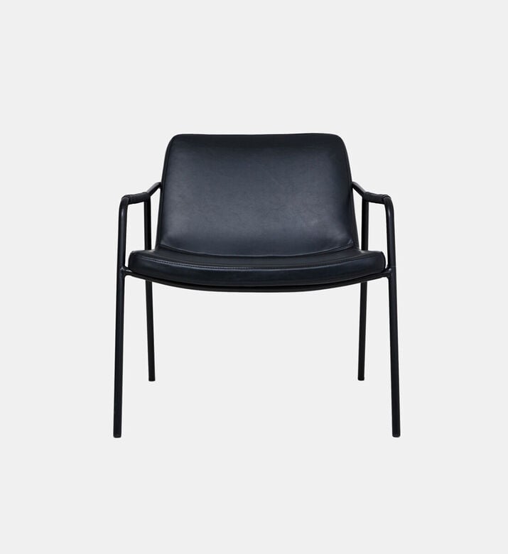 Dan Form Boto Metal Leather Lounge Chair, Black, Packshot View Dan Form Boto Metal Leather Lounge Chair, Black, Packshot View