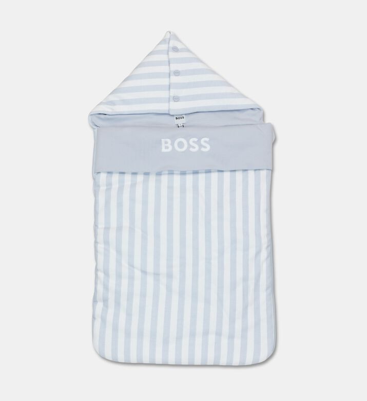 Boss Striped Interlock Baby Nest, Blue, Packshot View