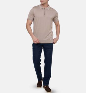 Quarter-zip Placket Polo Shirt