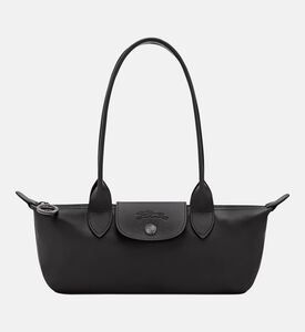 Longchamp Compact Leather Shoulder Bag, Black, Packshot View