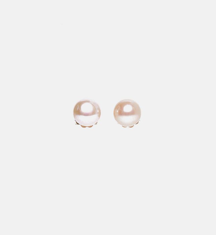 White Freshwater Pearl 18k Gold Earrings