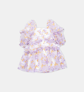 فستان بأكمام طويلة منتفخة