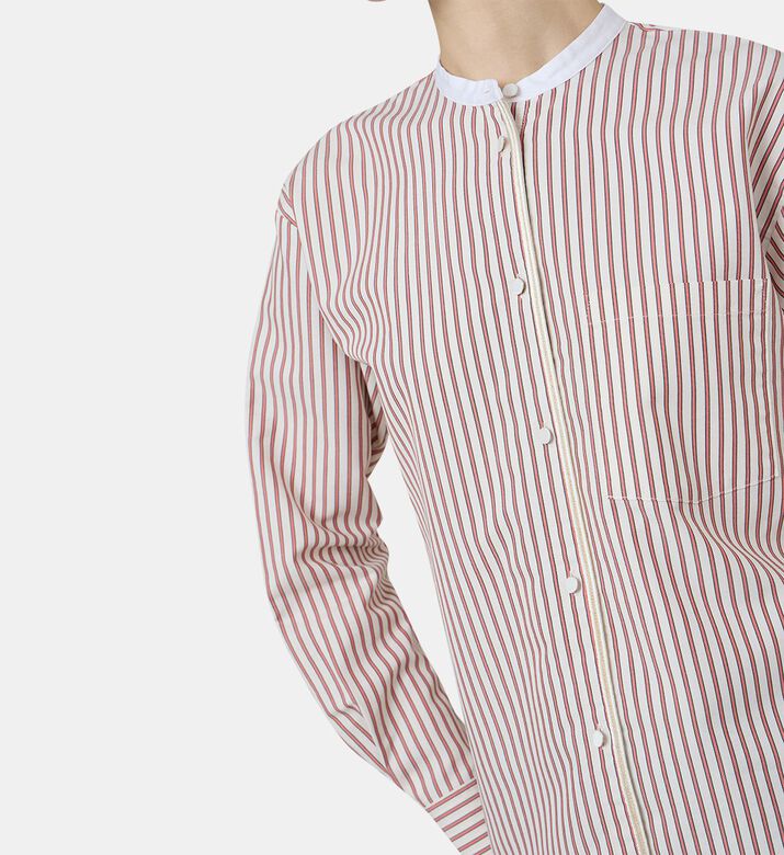 Oxford Striped Cotton-blend Shirt