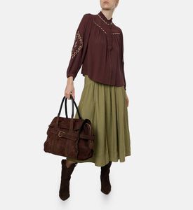 Ba and Sh Tate Geometric Embroidery Blouse, Model View