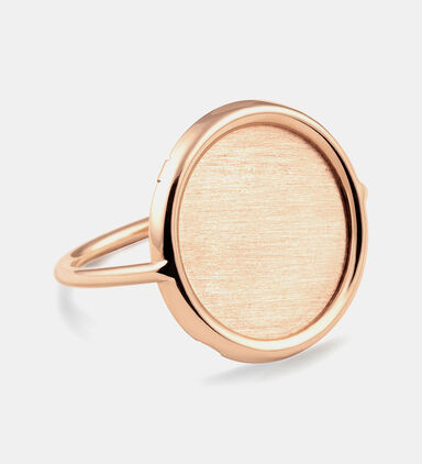Brush Pink Gold Ring 18k