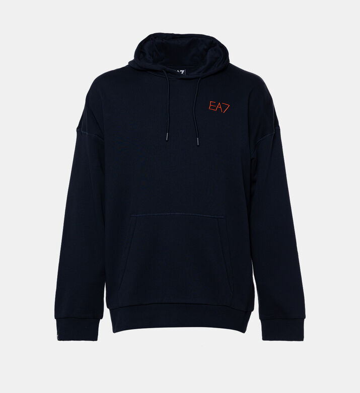Cotton Chest Logo Hooded Sweatshirt
