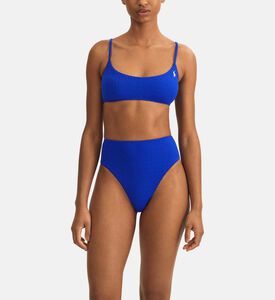 Cable-knit High-rise Bikini Bottoms