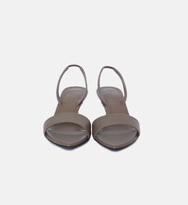Orchid Leather Med Heel Sandals
