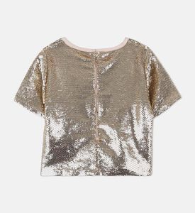 بلوزة مزينة بترتر